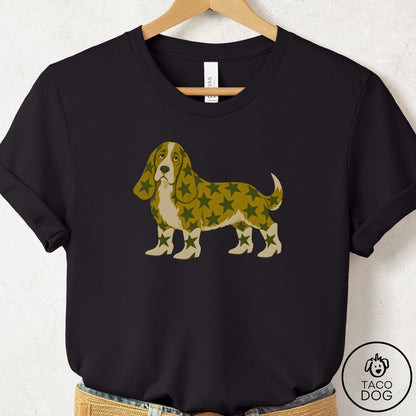 Basset Hound My Stars T-Shirt Black Taco-Dog