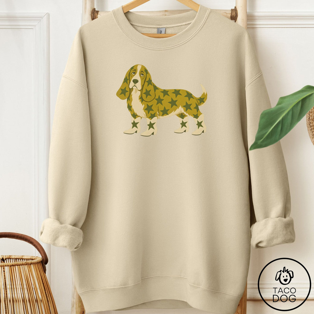 Basset Hound My Stars Sweatshirt Sand Taco-Dog