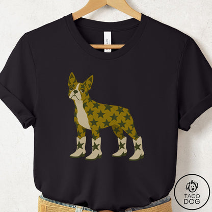 Boston Terrier My Stars T-Shirt Black Taco-Dog