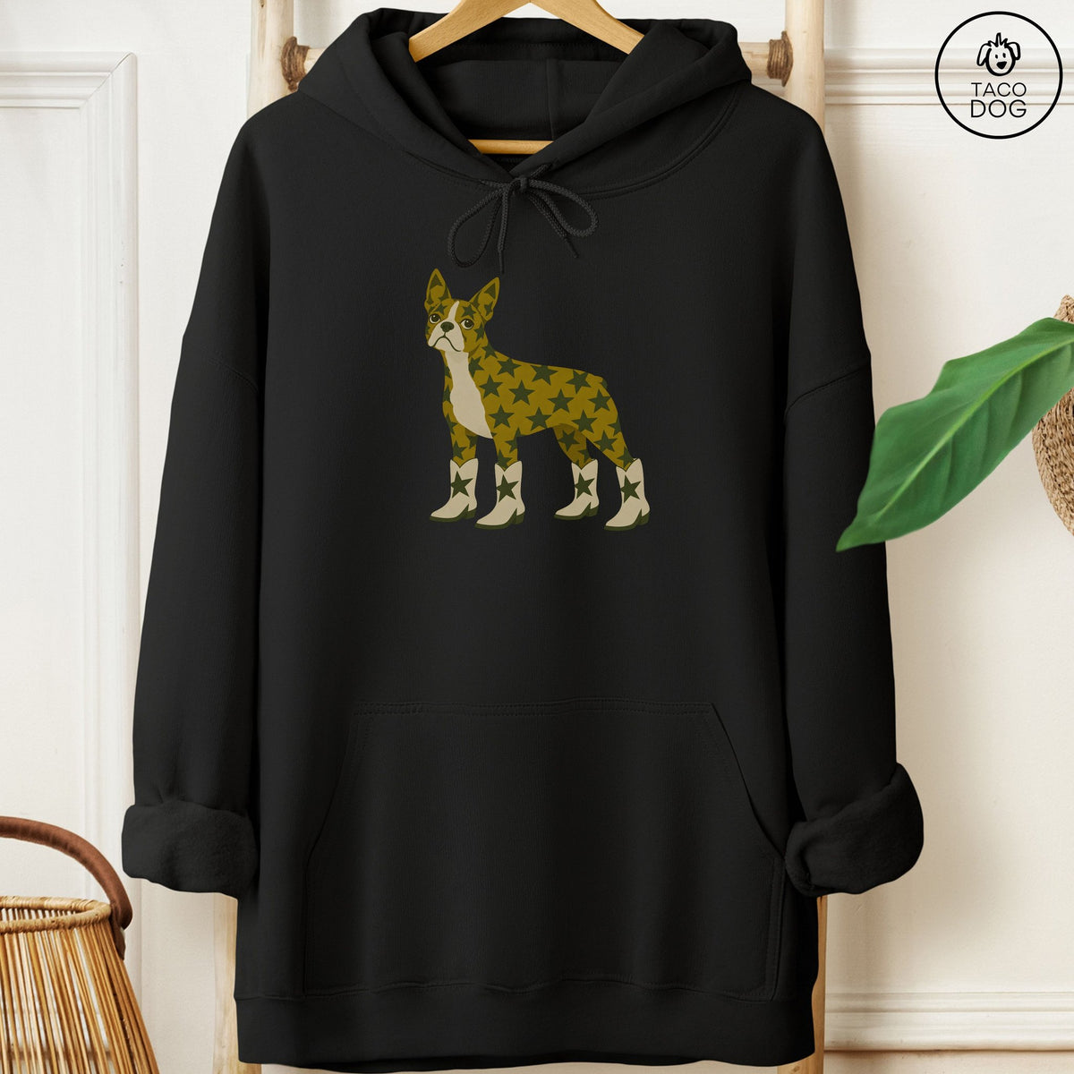 Boston Terrier My Stars Hoodie Black Taco-Dog