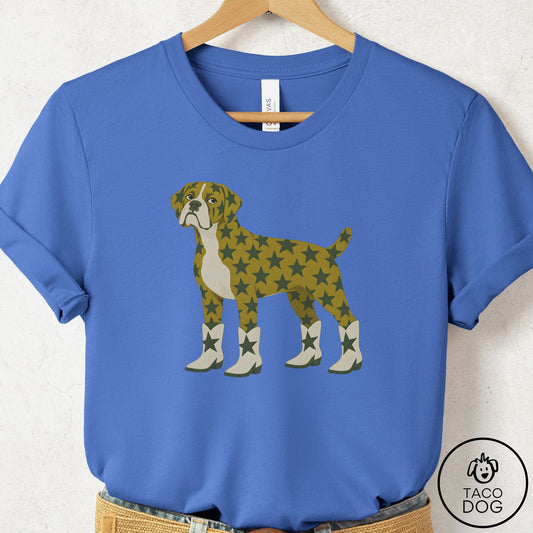 Boxer My Stars T-Shirt Columbia Blue Taco-Dog