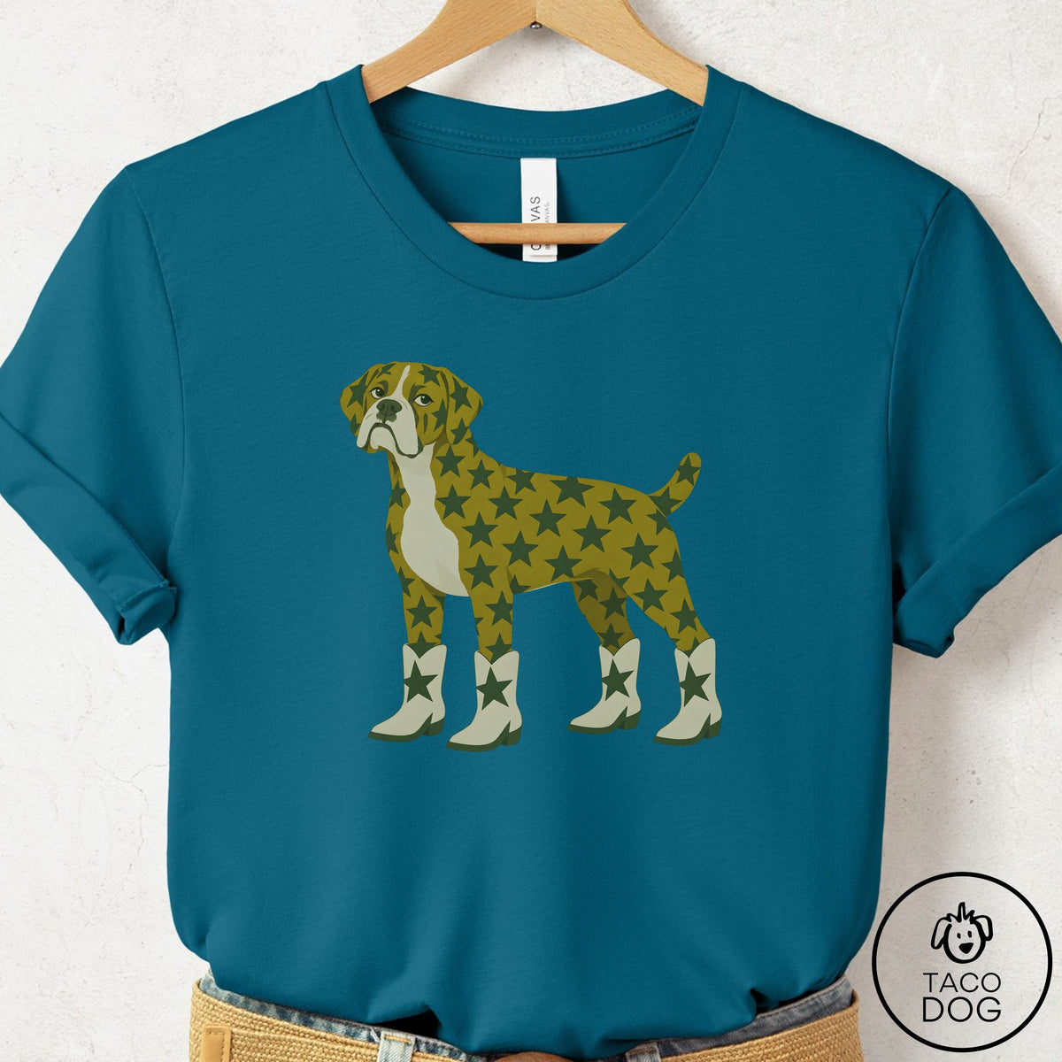 Boxer My Stars T-Shirt Deep Teal Taco-Dog