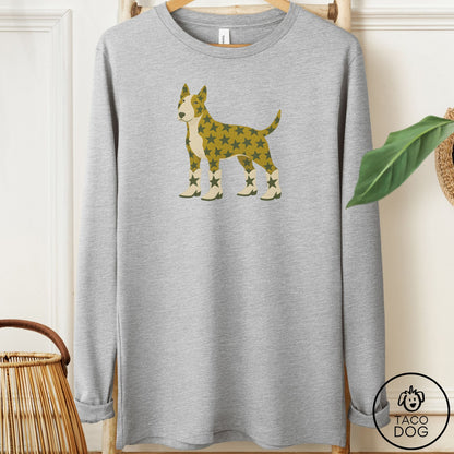 Bull Terrier My Stars Long Sleeve Tee Athletic Heather Taco-Dog