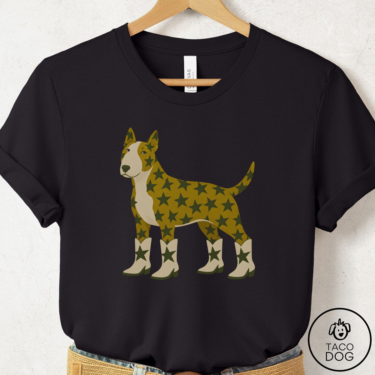 Bull Terrier My Stars T-Shirt Black Taco-Dog