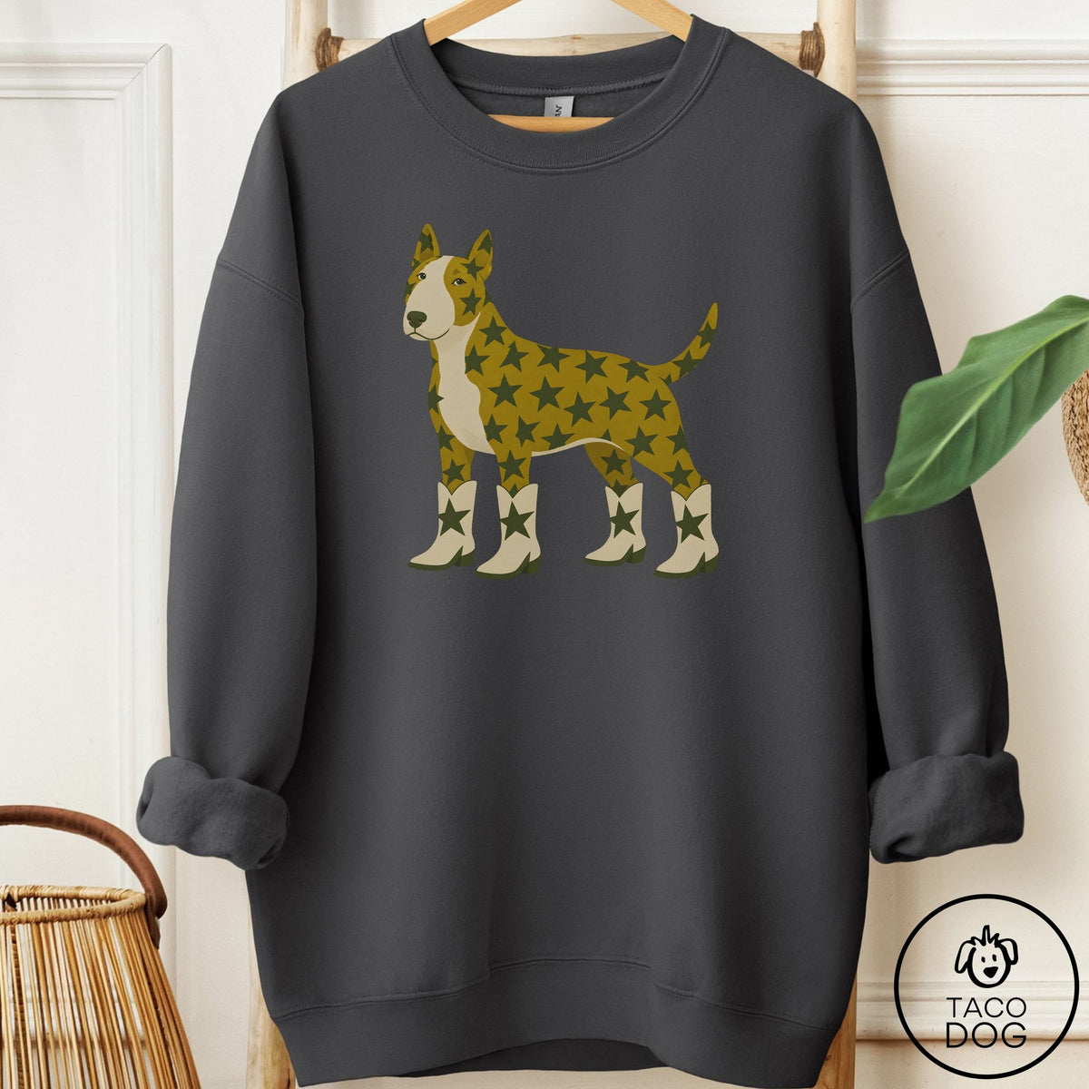 Bull Terrier My Stars Sweatshirt Charcoal Taco-Dog