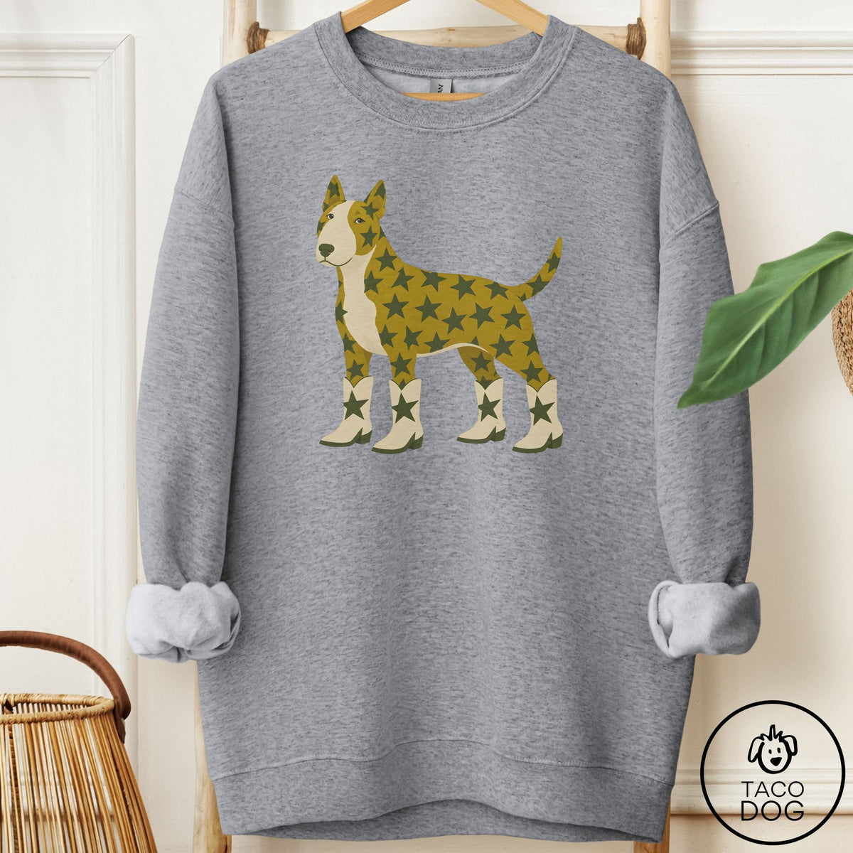 Bull Terrier My Stars Sweatshirt Graphite Heather Taco-Dog