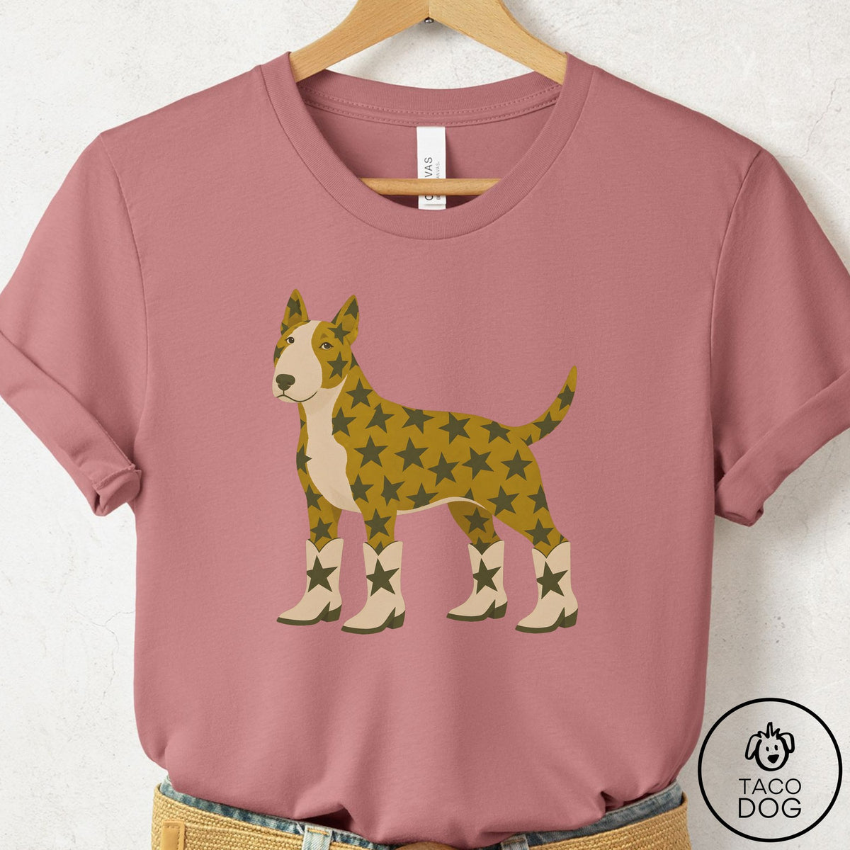 Bull Terrier My Stars T-Shirt Mauve Taco-Dog