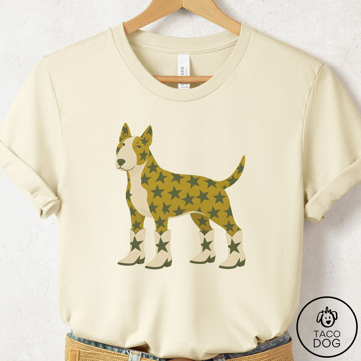 Bull Terrier My Stars T-Shirt Natural Taco-Dog