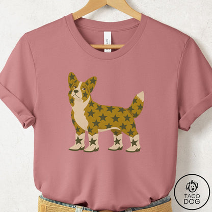 Cardigan Welsh Corgi My Stars T-Shirt Mauve Taco-Dog