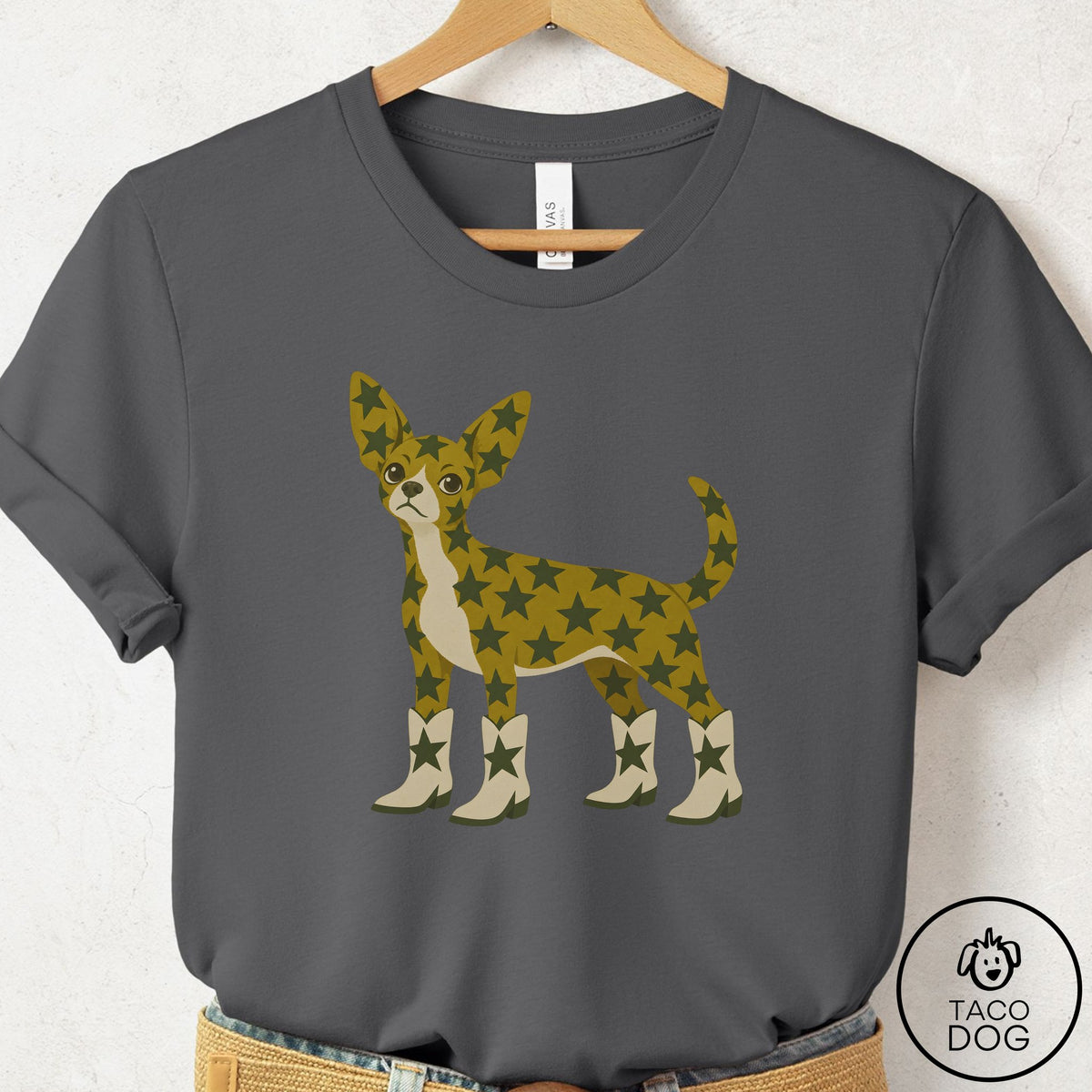 Chihuahua My Stars T-Shirt Asphalt Taco-Dog