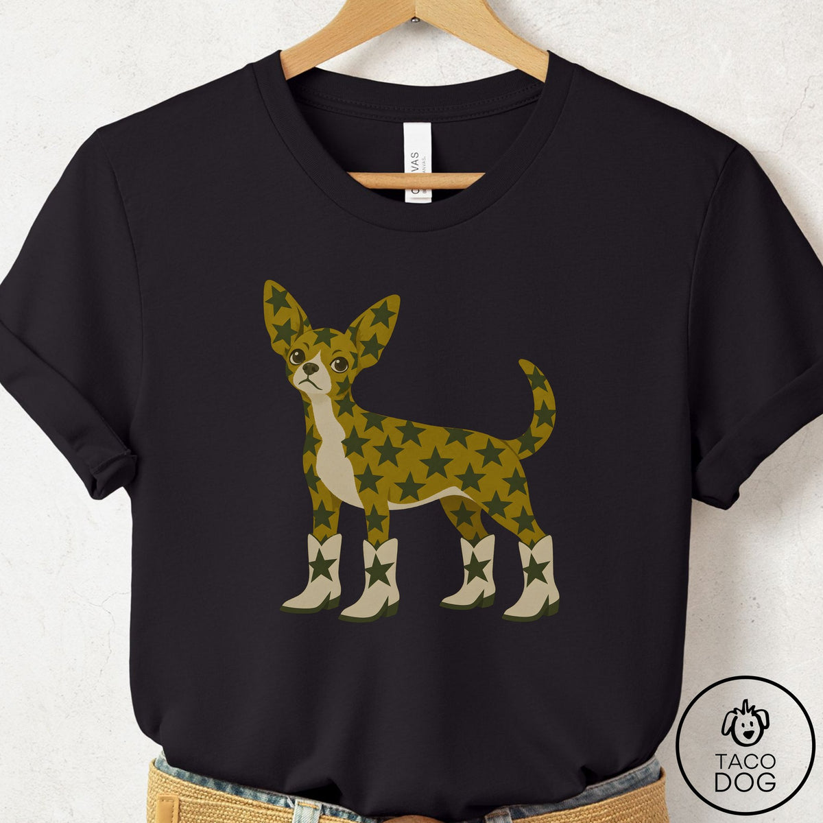 Chihuahua My Stars T-Shirt Black Taco-Dog