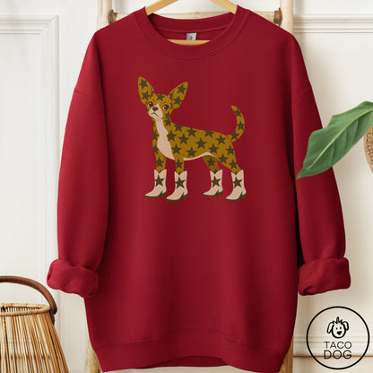 Chihuahua My Stars Sweatshirt Garnet Taco-Dog