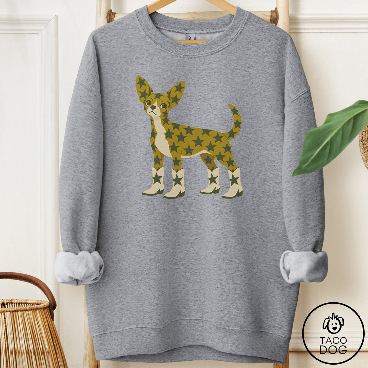 Chihuahua My Stars Sweatshirt Graphite Heather Taco-Dog