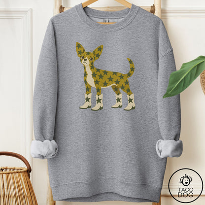 Chihuahua My Stars Sweatshirt Graphite Heather Taco-Dog