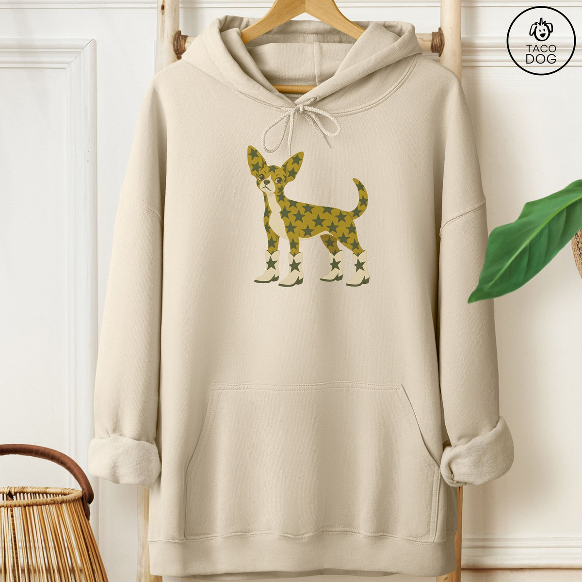 Chihuahua My Stars Hoodie Sand Taco-Dog