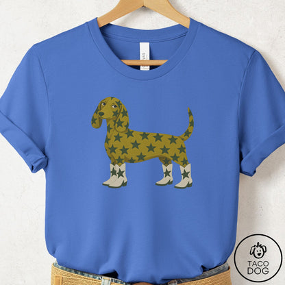 Dachshund My Stars T-Shirt Columbia Blue Taco-Dog