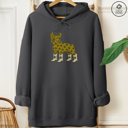French Bulldog Frenchie My Stars Hoodie Charcoal Taco-Dog