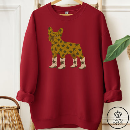French Bulldog Frenchie My Stars Sweatshirt Garnet Taco-Dog