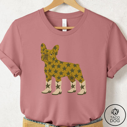 French Bulldog Frenchie My Stars T-Shirt Mauve Taco-Dog