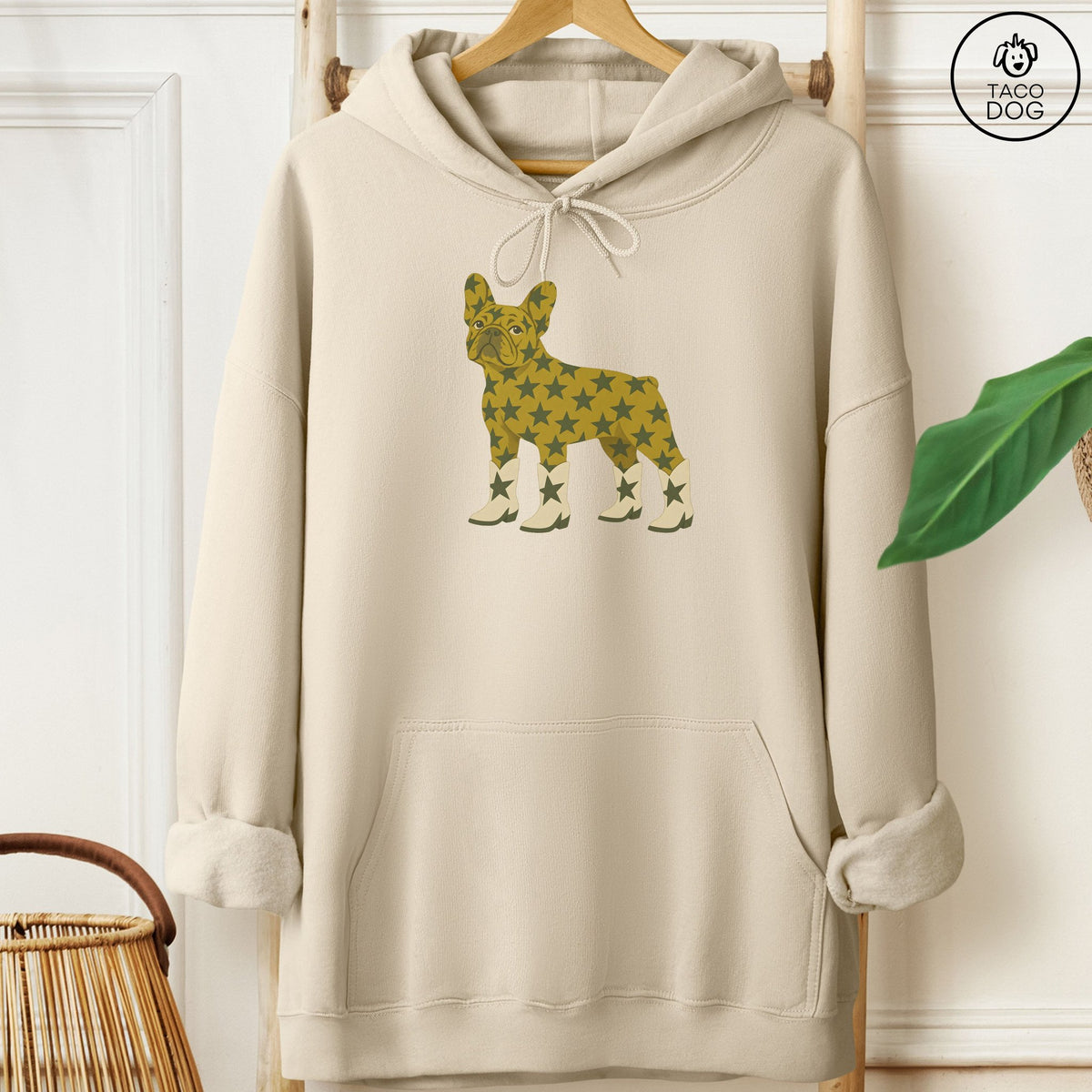 French Bulldog Frenchie My Stars Hoodie Sand Taco-Dog