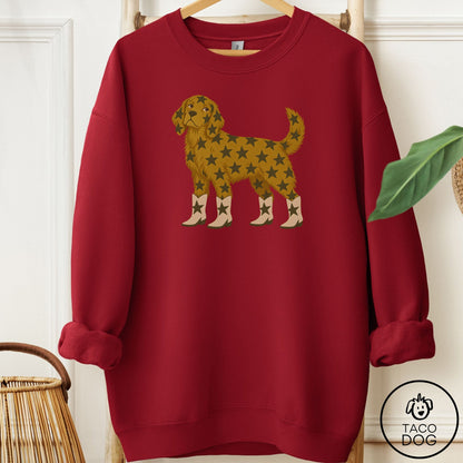 Golden Retriever My Stars Sweatshirt Garnet Taco-Dog