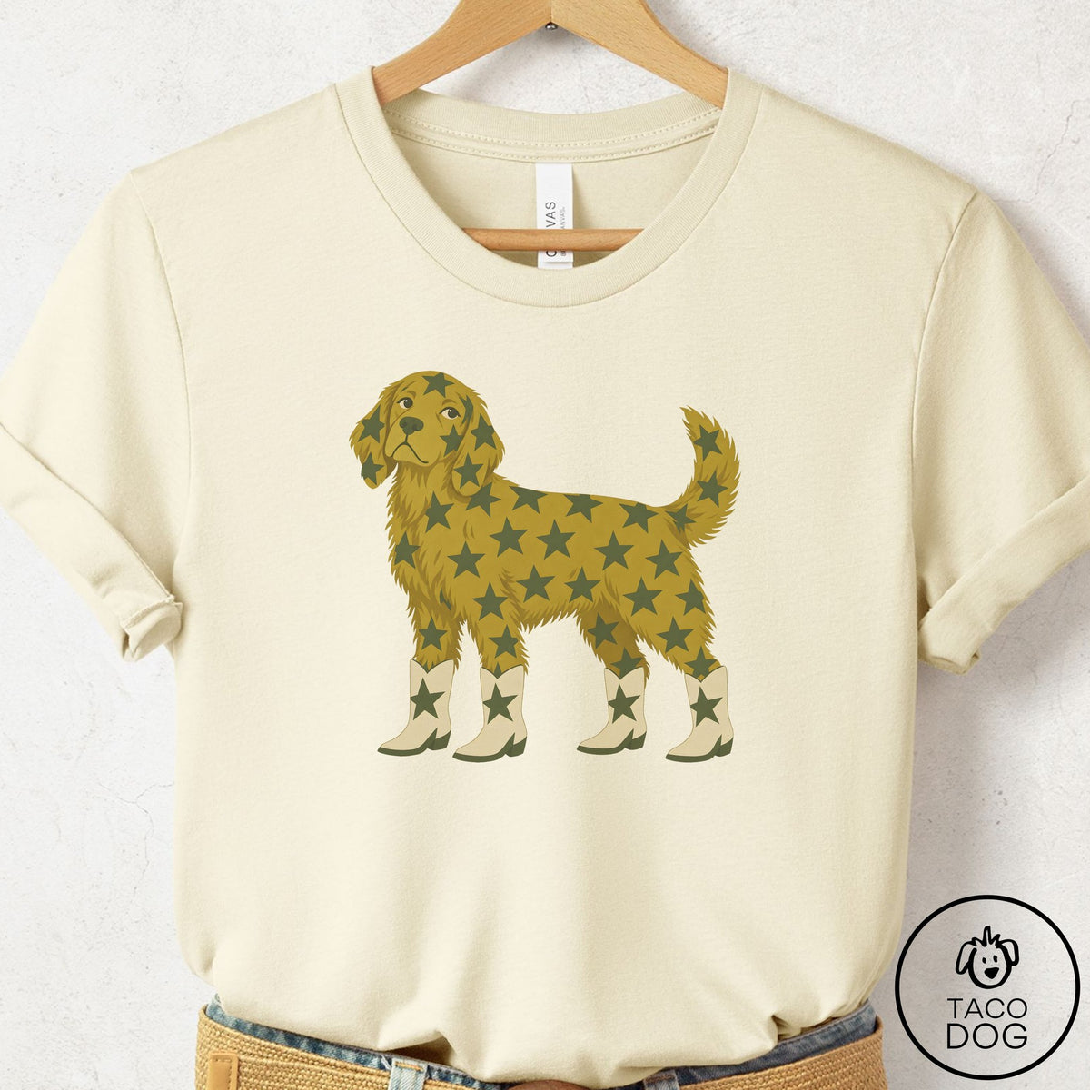 Golden Retriever My Stars T-Shirt Natural Taco-Dog