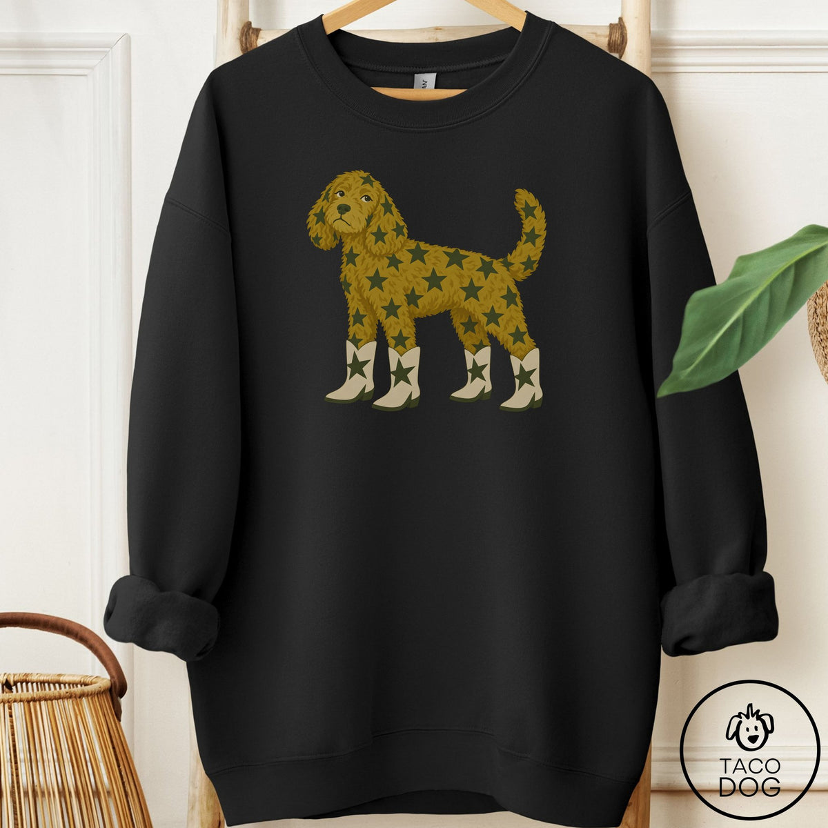 Doodle My Stars Sweatshirt Black Taco-Dog