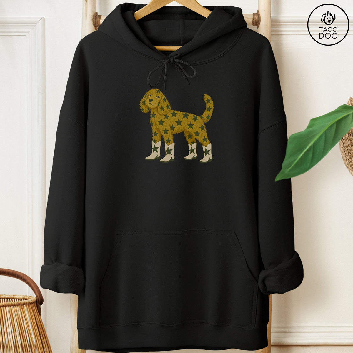 Doodle My Stars Hoodie Black Taco-Dog