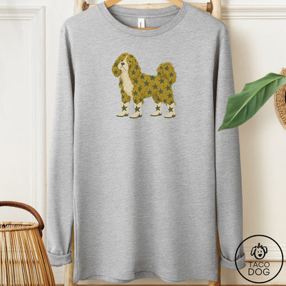 Havanese My Stars Long Sleeve Tee Athletic Heather Taco-Dog