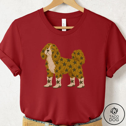 Havanese My Stars T-Shirt Canvas Red Taco-Dog