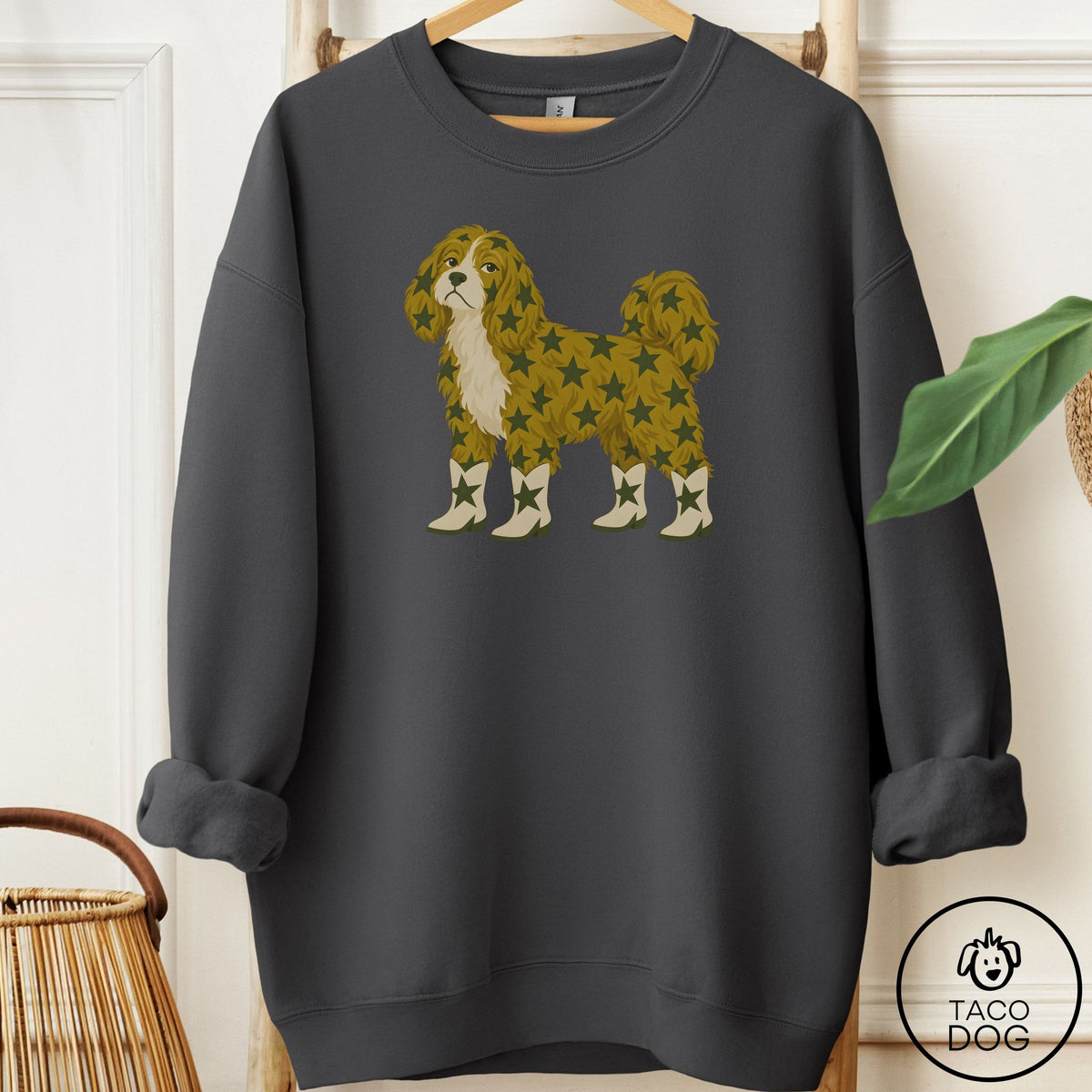 Havanese My Stars Sweatshirt Charcoal Taco-Dog