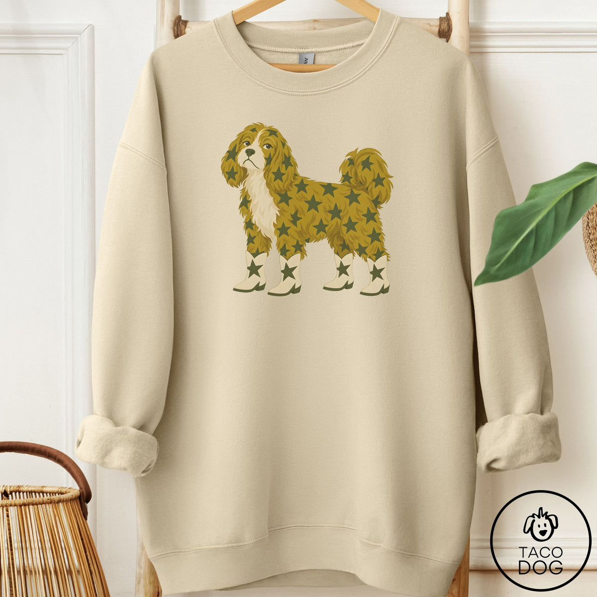 Havanese My Stars Sweatshirt Sand Taco-Dog