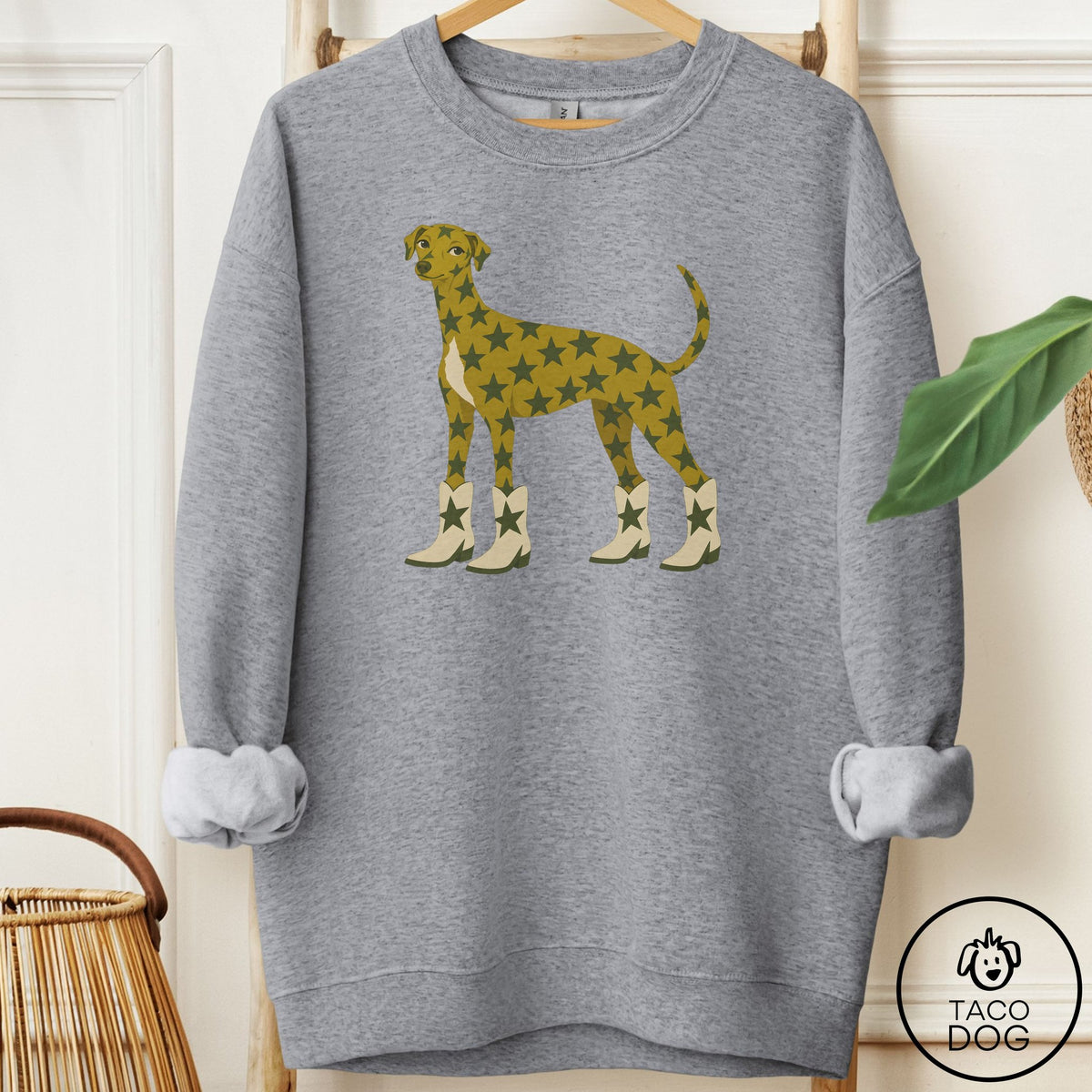 Italian Greyhound Whippet My Stars Sweatshirt Graphite Heather Taco-Dog
