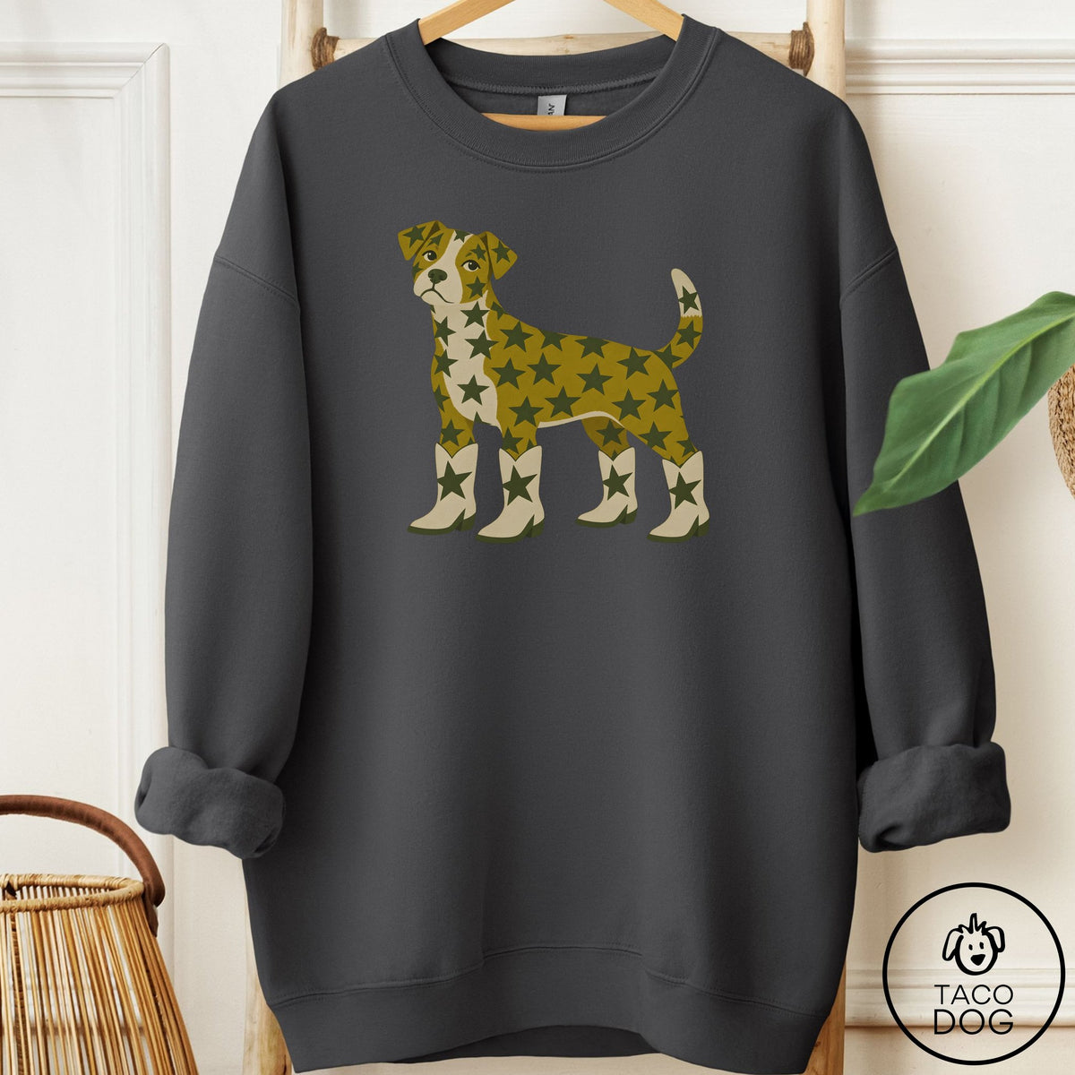 Jack Russell My Stars Sweatshirt Charcoal Taco-Dog