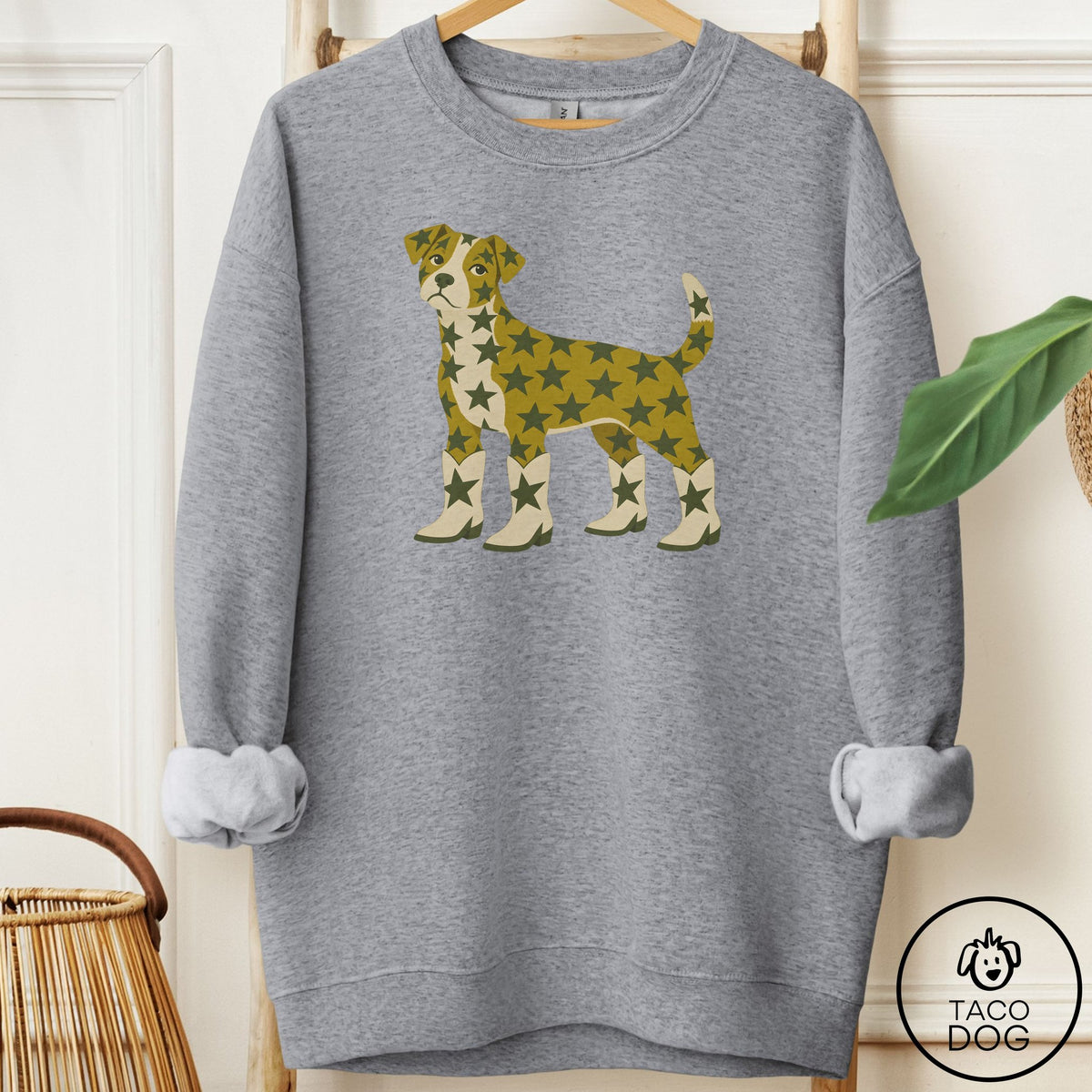 Jack Russell My Stars Sweatshirt Graphite Heather Taco-Dog