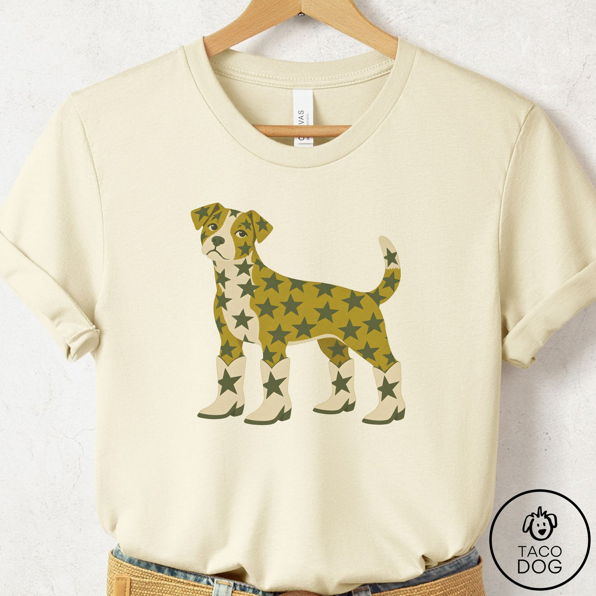 Jack Russell My Stars T-Shirt Natural Taco-Dog