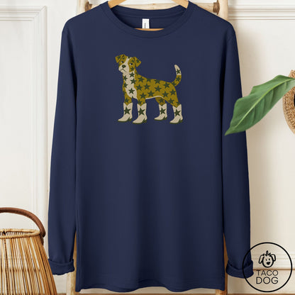 Jack Russell My Stars Long Sleeve Tee Navy Taco-Dog