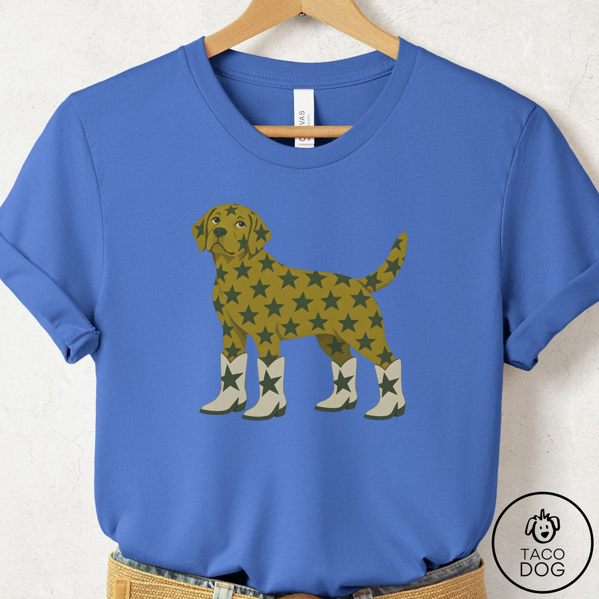 Labrador Retriever My Stars T-Shirt Columbia Blue Taco-Dog
