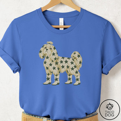 Maltese My Stars T-Shirt Columbia Blue Taco-Dog