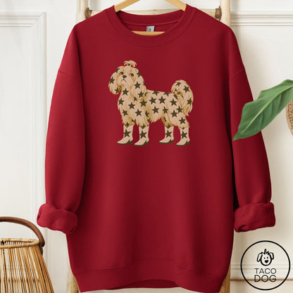 Maltese My Stars Sweatshirt Garnet Taco-Dog