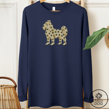 Maltese My Stars Long Sleeve Tee Navy Taco-Dog