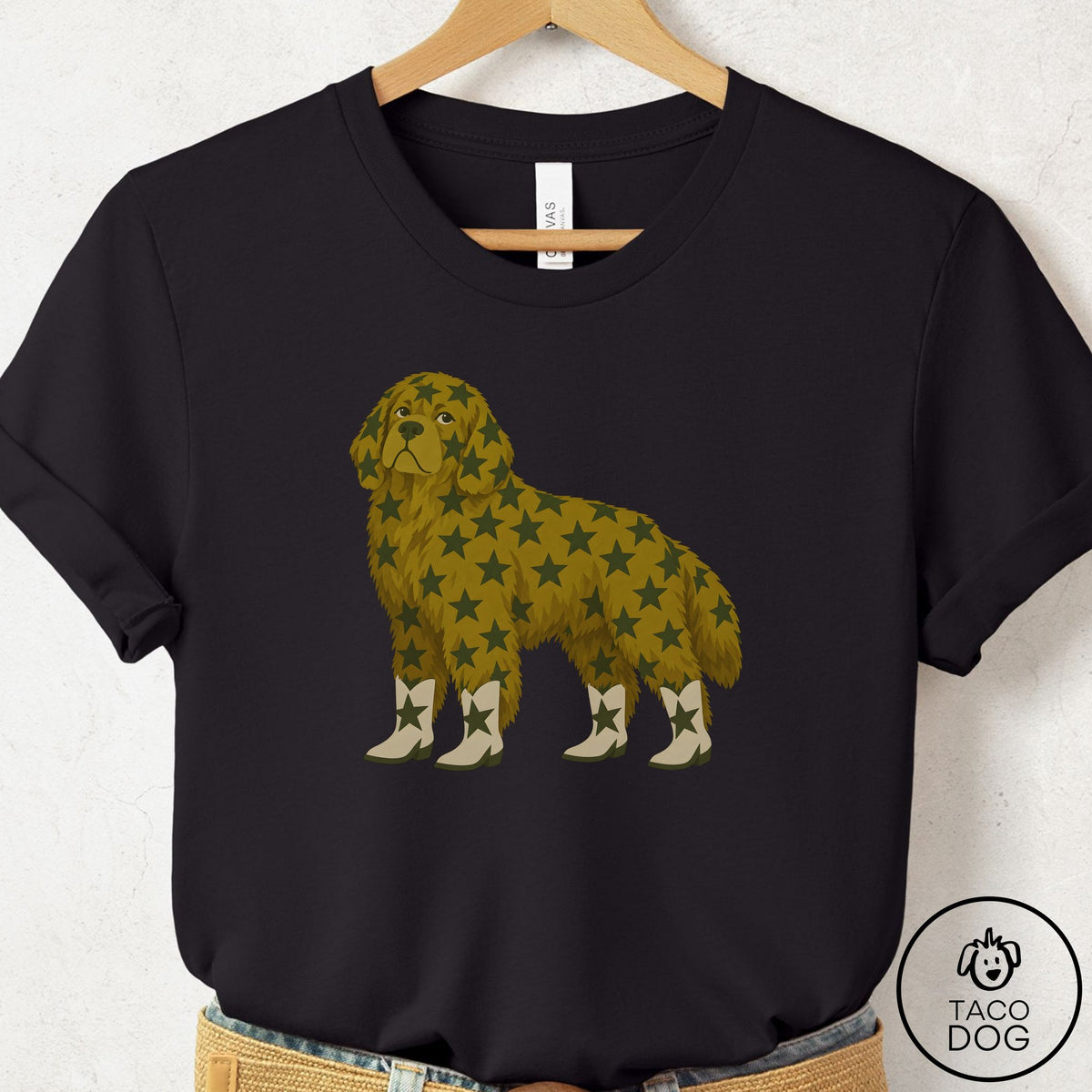 Newfoundland My Stars T-Shirt Black Taco-Dog
