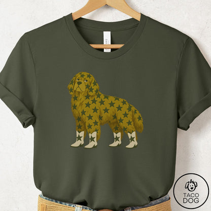 Newfoundland My Stars T-Shirt Military Green Taco-Dog