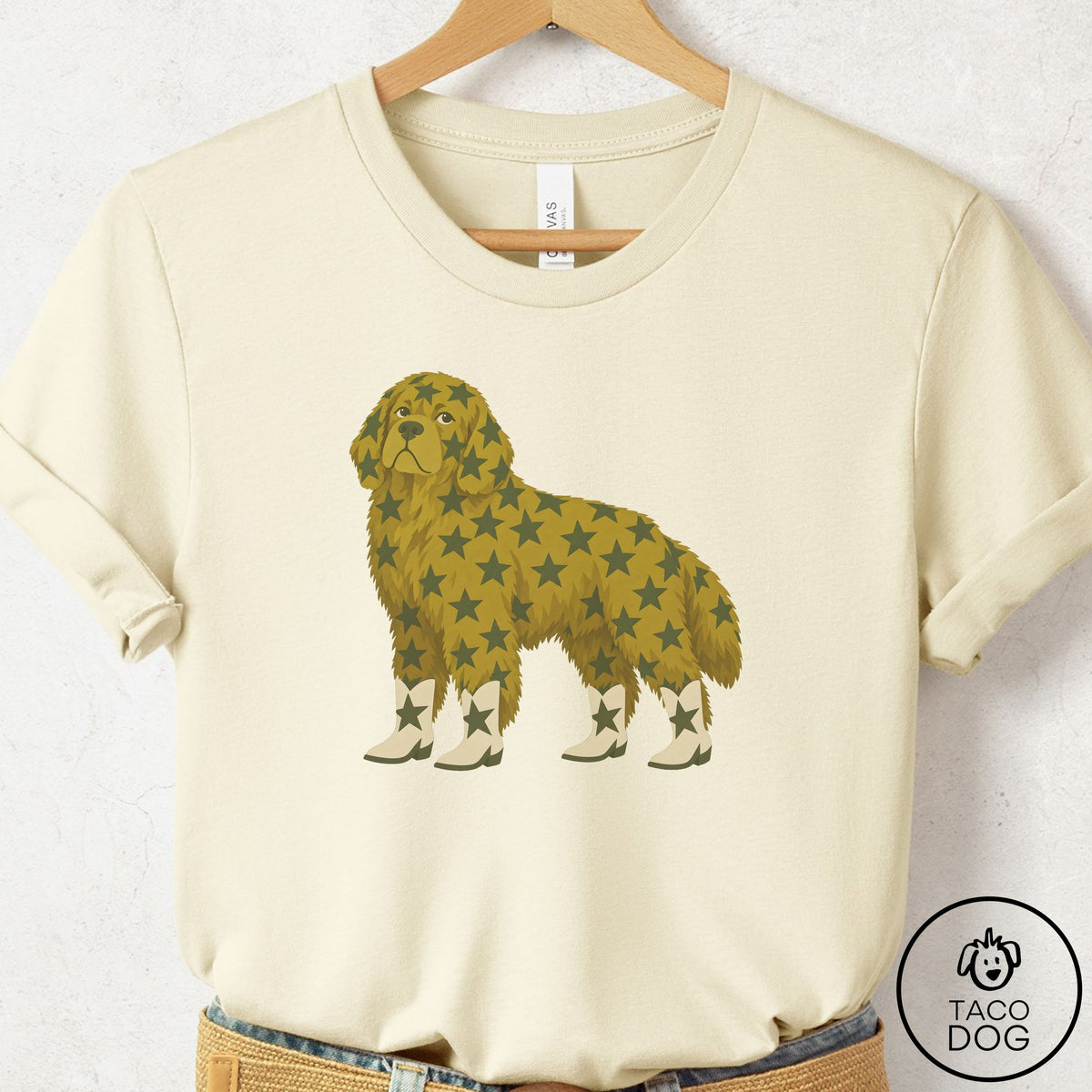 Newfoundland My Stars T-Shirt Natural Taco-Dog