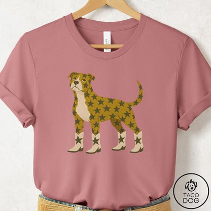 Pitbull My Stars T-Shirt Mauve Taco-Dog