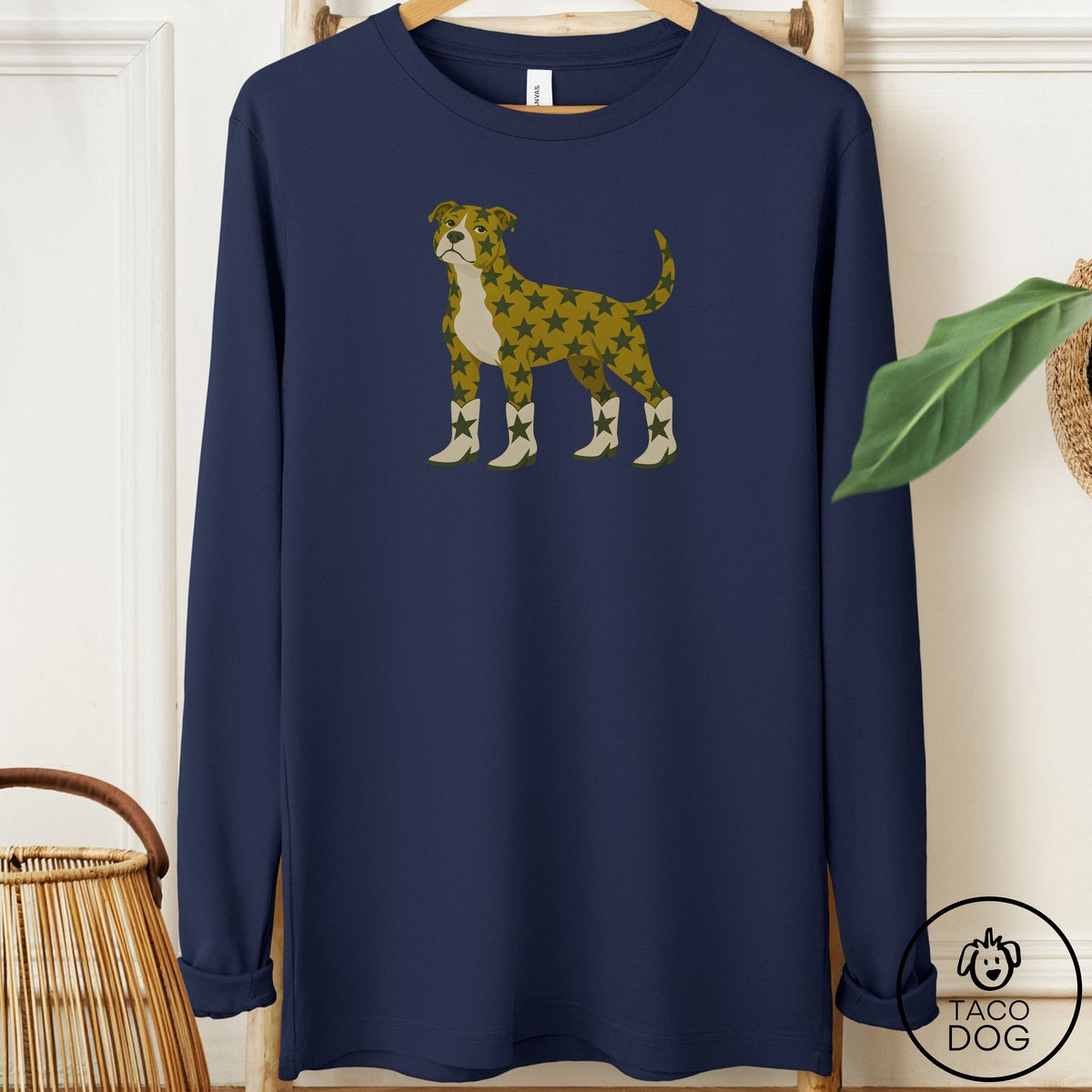 Pitbull My Stars Long Sleeve Tee Navy Taco-Dog