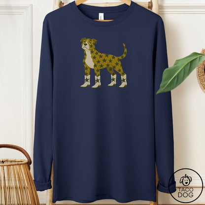 Pitbull My Stars Long Sleeve Tee Navy Taco-Dog