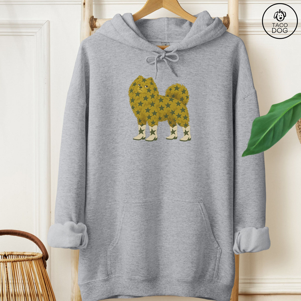 Pomeranian My Stars Hoodie Graphite Heather Taco-Dog