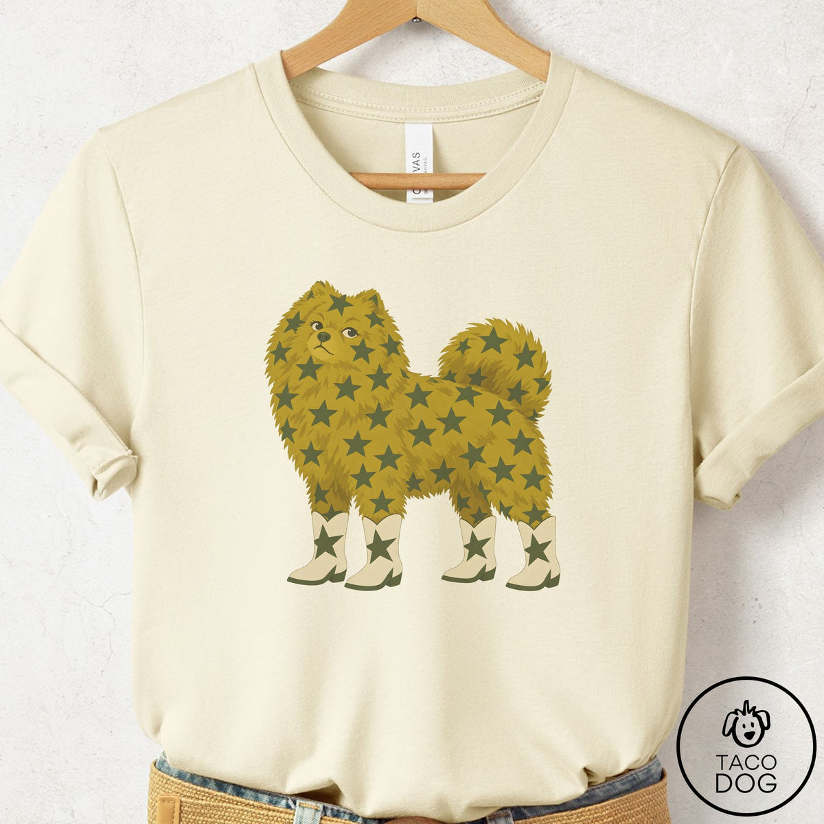 Pomeranian My Stars T-Shirt, design close-up