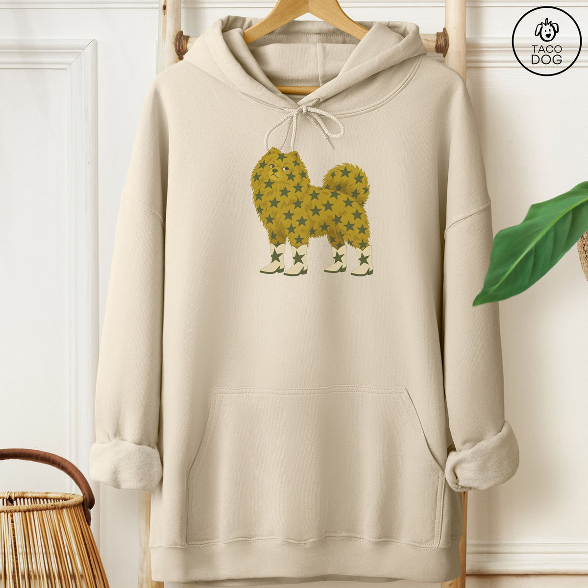 Pomeranian My Stars Hoodie Sand Taco-Dog